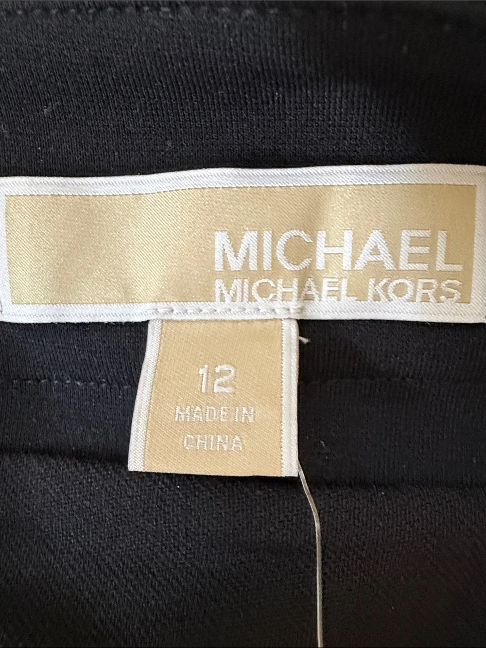 NWT Michael Kors Pencil Midi Skirt 12 Gold Tone Zippers Front Pockets & Back